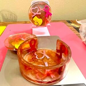 Handmade resin coaster sets